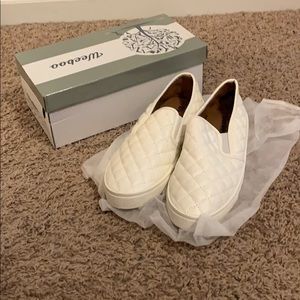 White slip on sneakers